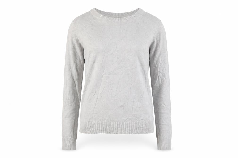 Marks & Spencer Womens Grey Round Neck Acrylic Pullover Jumper Size 8