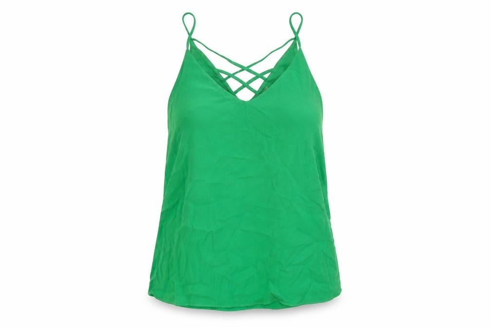 River Island Womens Green Polyester Camisole Tank Size 10 V-Neck