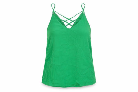 River Island Womens Green Polyester Camisole Tank Size 10 V-Neck
