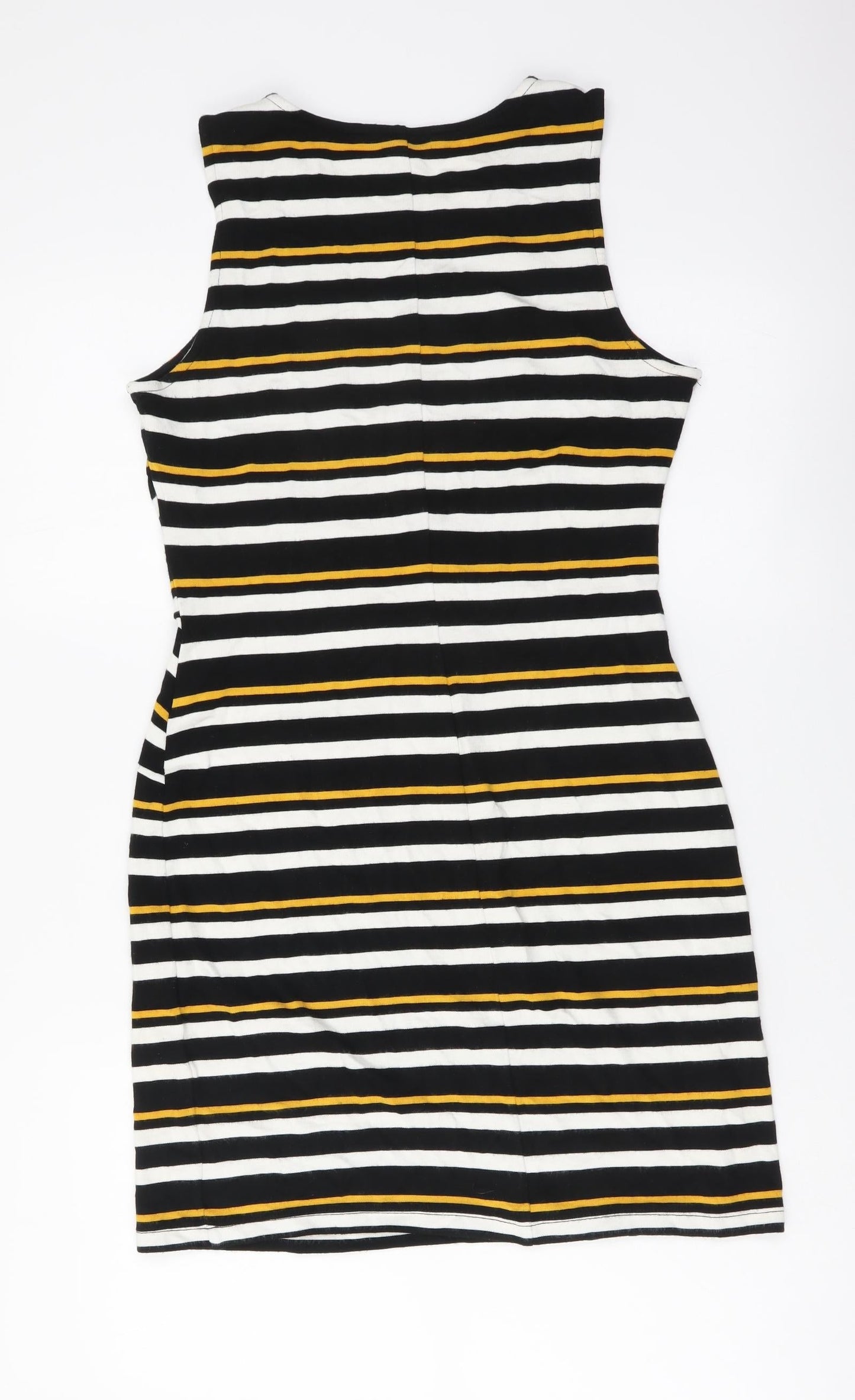 41Hawthorn Womens Multicoloured Striped Polyester Mini Size S Boat Neck Pullover