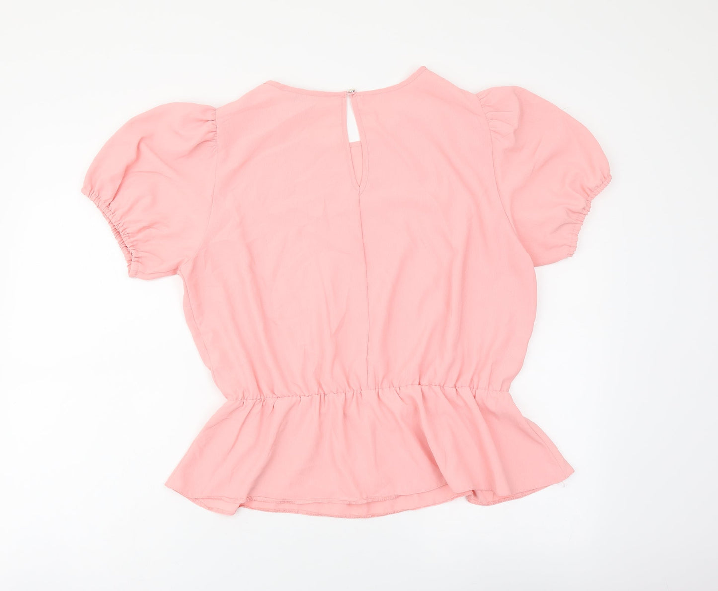 Dorothy Perkins Womens Pink Polyester Basic Blouse Size 14 Roll Neck - Peplum