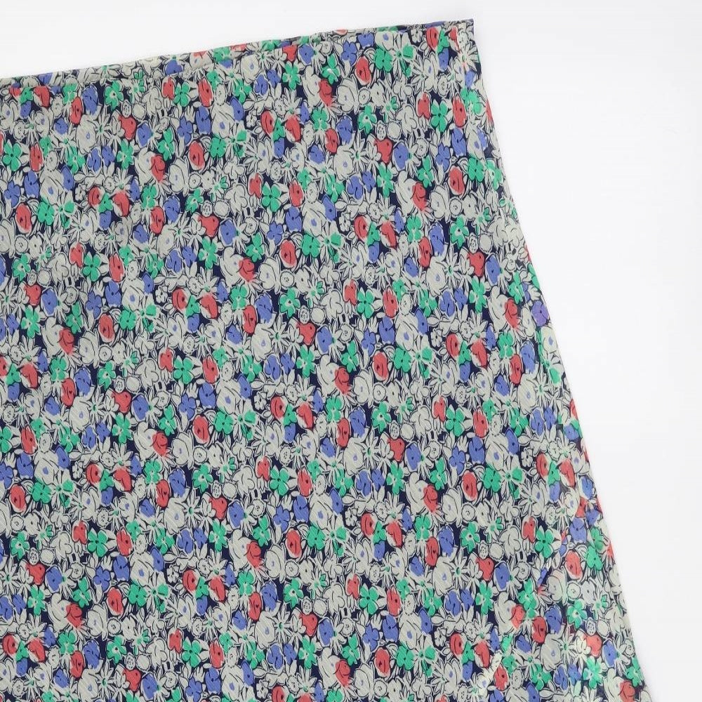 EWM Womens Multicoloured Geometric Polyester Flare Skirt Size 16