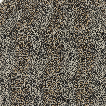 Notations Womens Brown Animal Print Polyester Basic Button-Up Size S Collared - Leopard Pattern