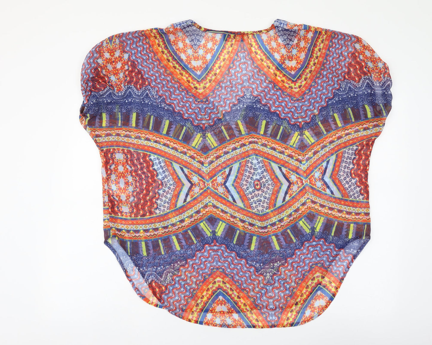 Klass Womens Multicoloured Geometric Polyester Basic Blouse Size 14 V-Neck