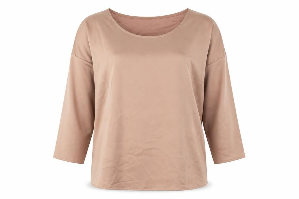 Marks and# Womens Pink Modal Basic Blouse Size 10 Round Neck