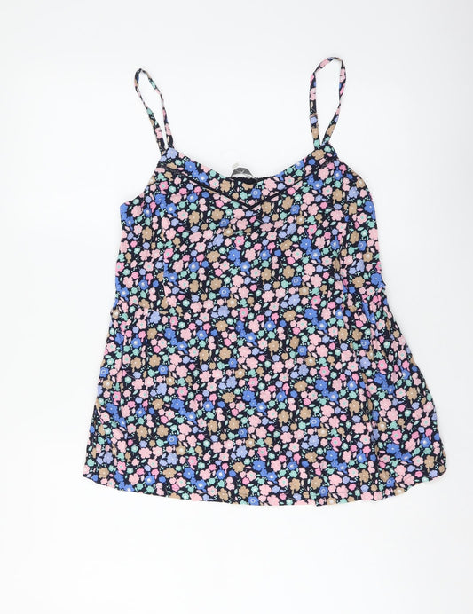 Marks and Spencer Womens Multicoloured Floral Viscose Camisole Tank Size 8 V-Neck