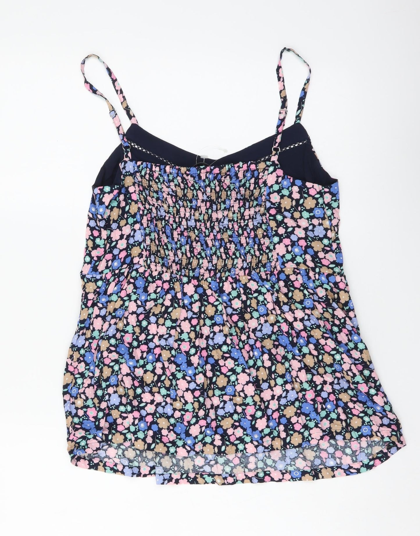 Marks and Spencer Womens Multicoloured Floral Viscose Camisole Tank Size 8 V-Neck