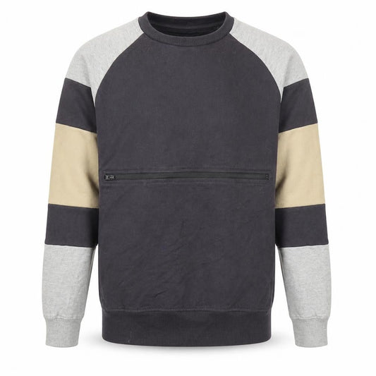 Genetic Apparel Mens Multicoloured Cotton Pullover Sweatshirt Size M