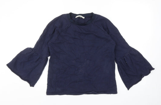 Maison De Nimes Womens Blue Cotton Pullover Sweatshirt Size 8 Pullover