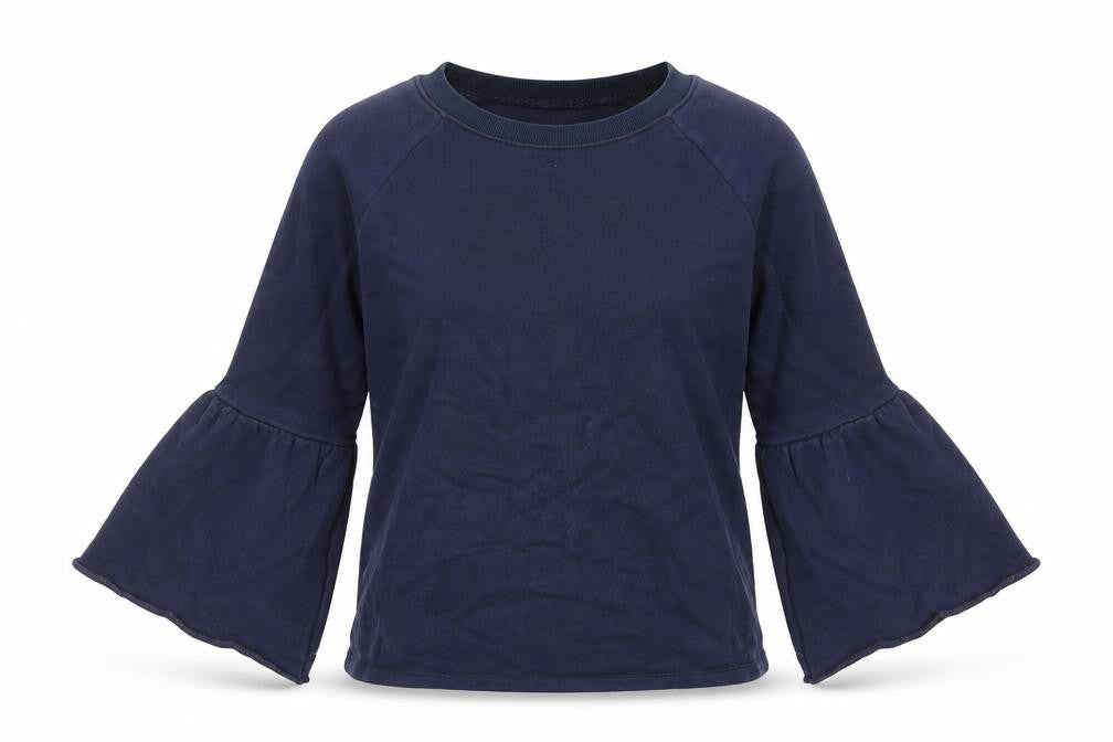 Maison De Nimes Womens Blue Cotton Pullover Sweatshirt Size 8 Pullover