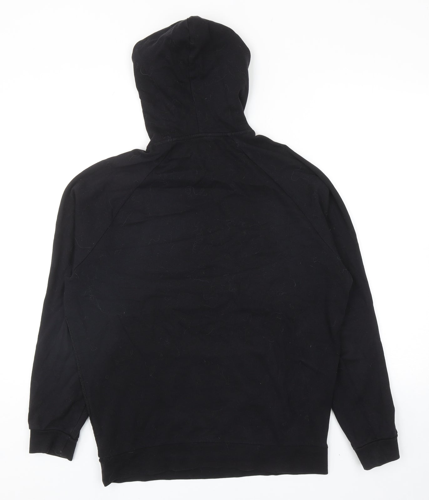 ASOS Mens Black Cotton Pullover Hoodie Size XS