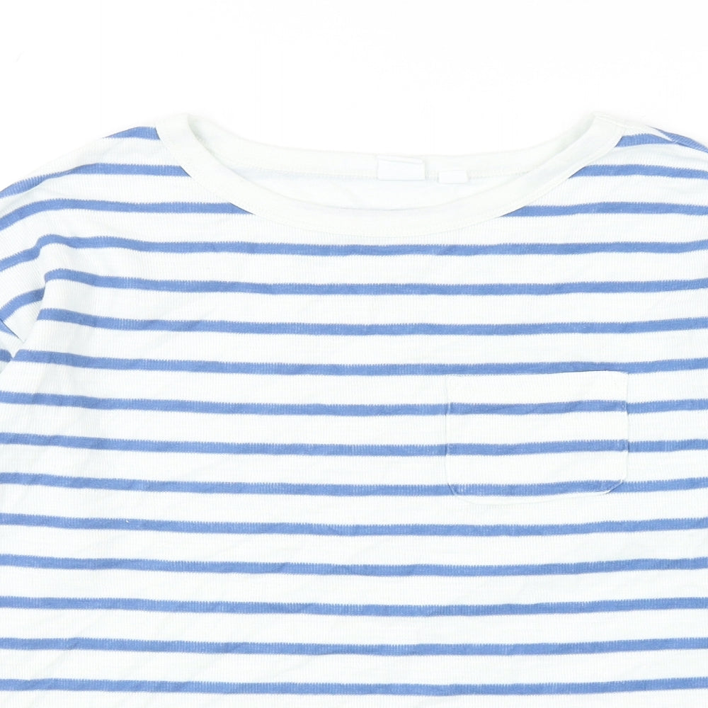 Gap Womens Blue Striped Cotton Pullover Sweatshirt Size S Pullover