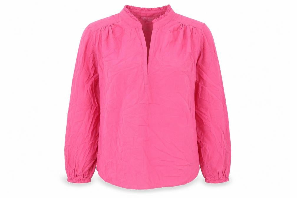 Marks & Spencer Womens Pink Viscose Basic Blouse Size 8 V-Neck