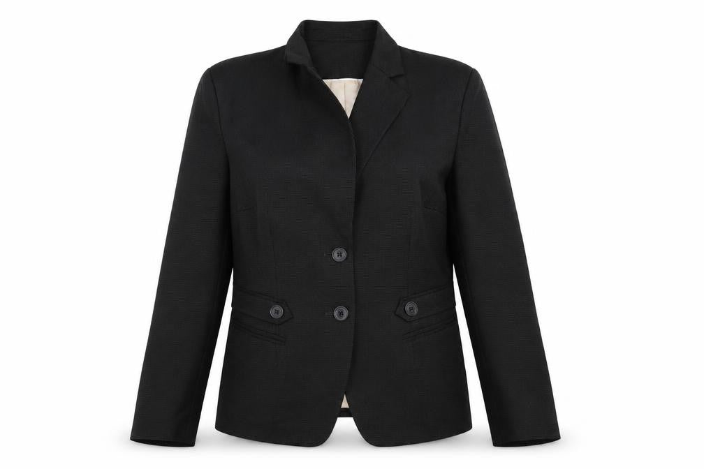 Olsen Womens Black Polyester Jacket Suit Jacket Size 14