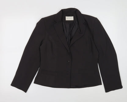 Minuet Womens Grey Viscose Jacket Blazer Size 10