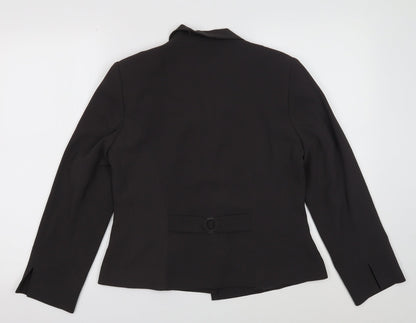 Minuet Womens Grey Viscose Jacket Blazer Size 10