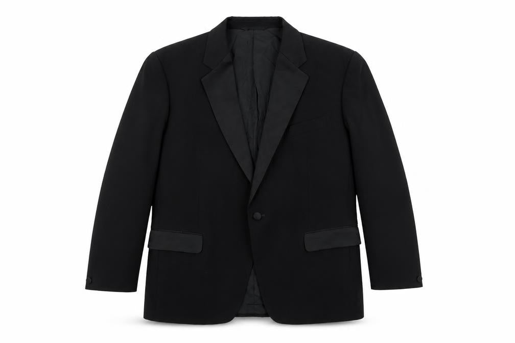 Preworn Mens Black Polyester Jacket Blazer Size 42