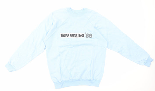 Sprintprint Womens Blue Cotton Pullover Sweatshirt Size L Pullover - Mallard '88