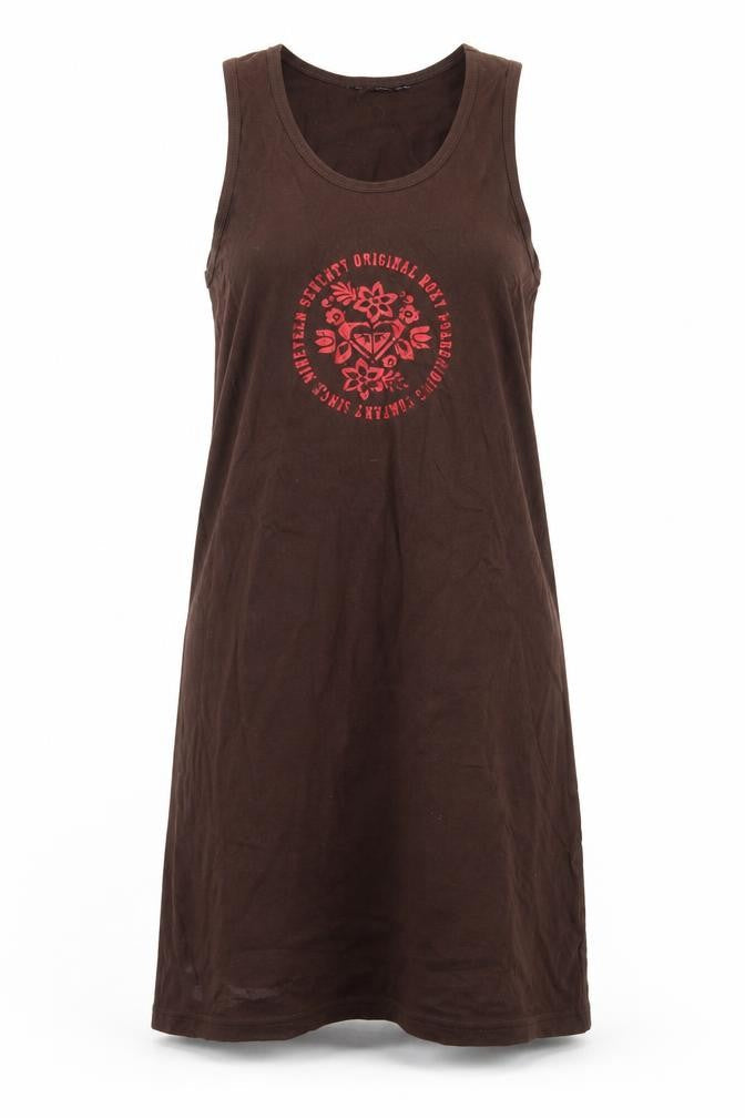 SheIn Womens Brown Cotton Tank Dress Size M Scoop Neck Pullover