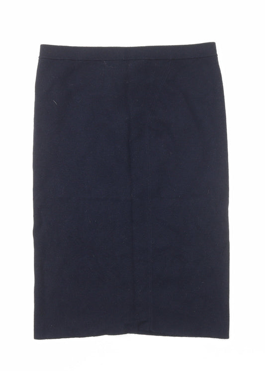 Uniqlo Womens Blue Polyester Straight & Pencil Skirt Size M