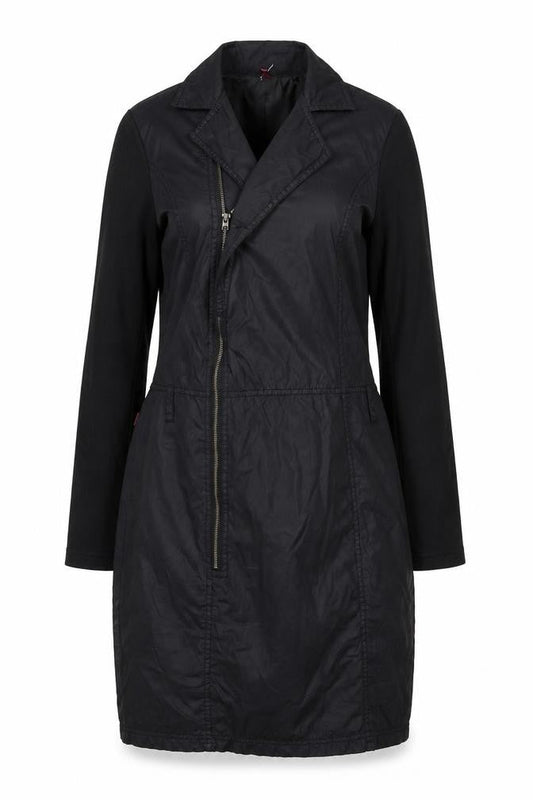 Miss Captain Womens Black Polyester Jacket Dress Size 8 Collared Zip