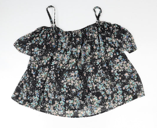 Atmosphere Womens Multicoloured Floral Polyester Basic Blouse Size 10 Off the Shoulder