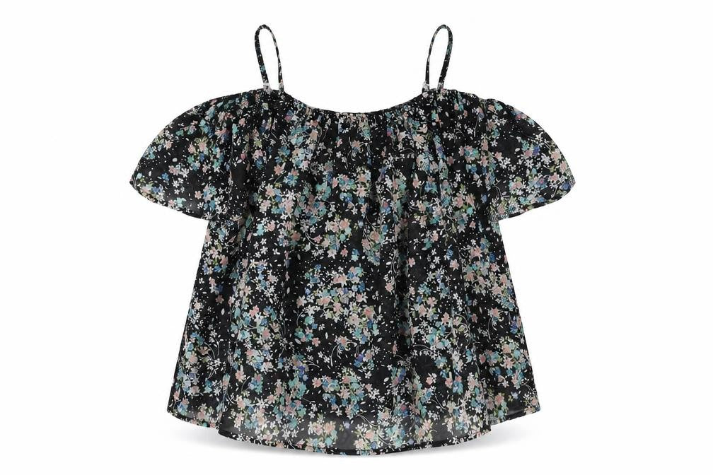 Atmosphere Womens Multicoloured Floral Polyester Basic Blouse Size 10 Off the Shoulder