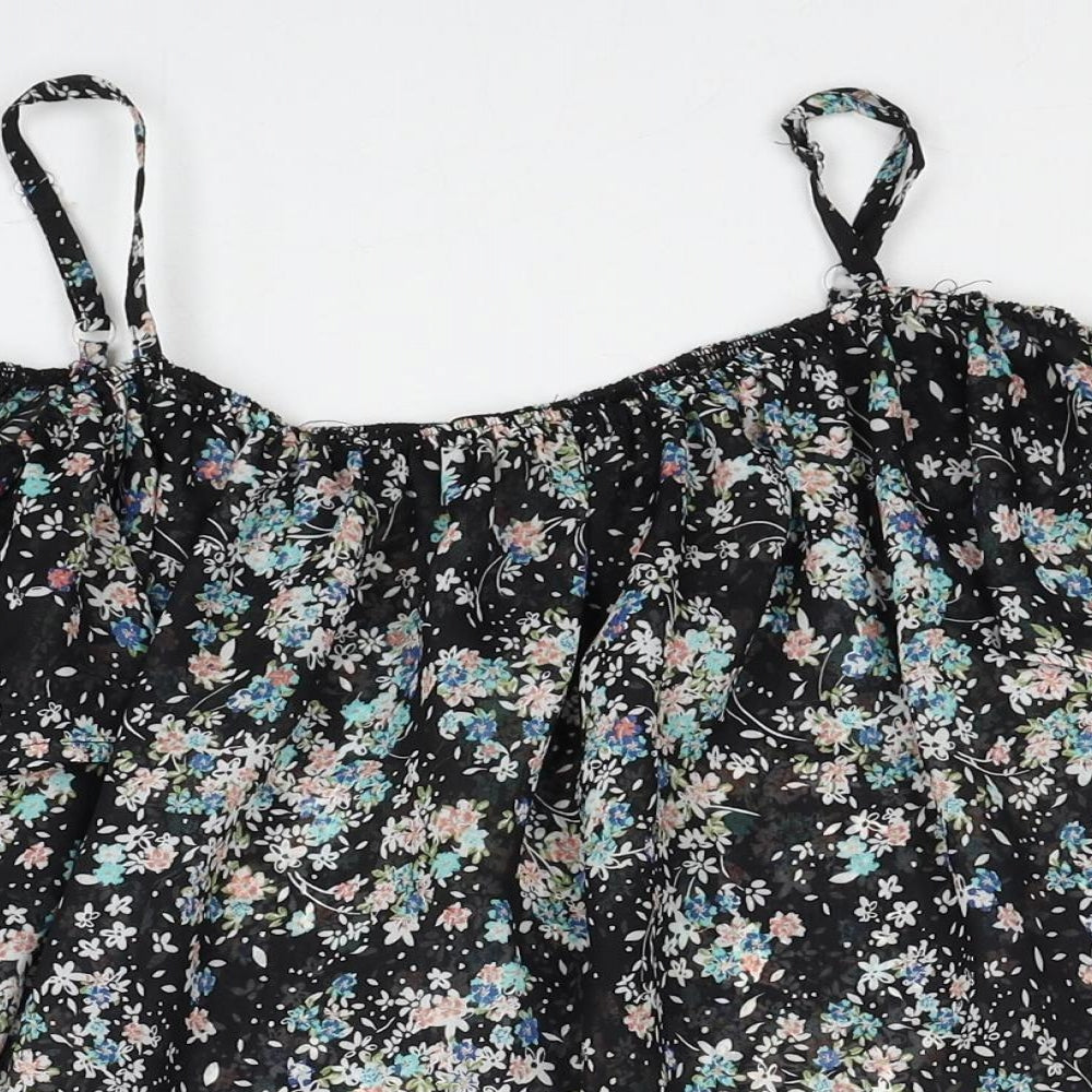 Atmosphere Womens Multicoloured Floral Polyester Basic Blouse Size 10 Off the Shoulder