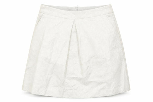 Preworn Womens Grey Cotton A-Line Skirt Size 12 Zip