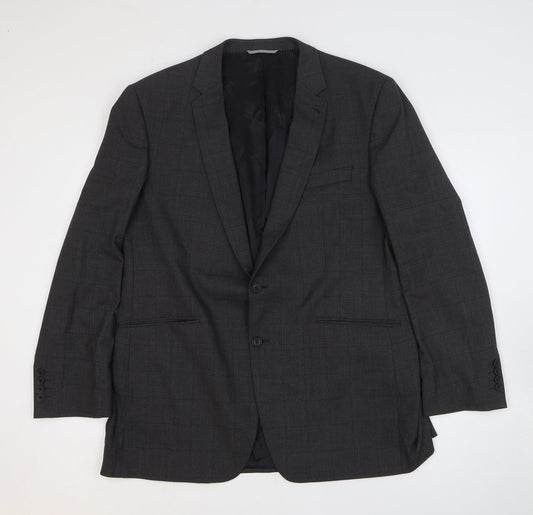Burton Mens Grey Polyester Jacket Suit Jacket Size 46