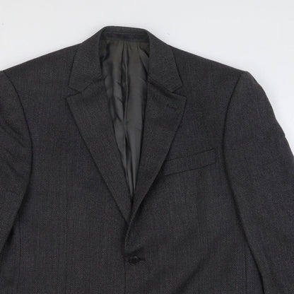 Slaters Mens Grey Polyester Jacket Suit Jacket Size 46