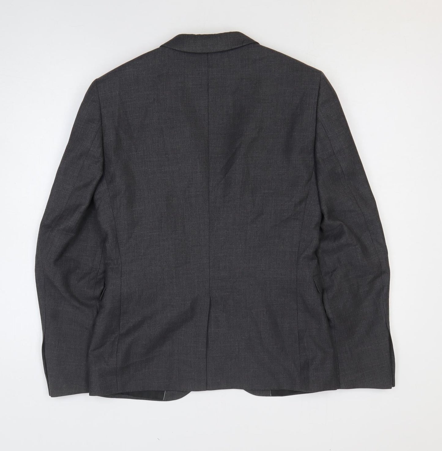Burton Mens Grey Polyester Jacket Suit Jacket Size 34