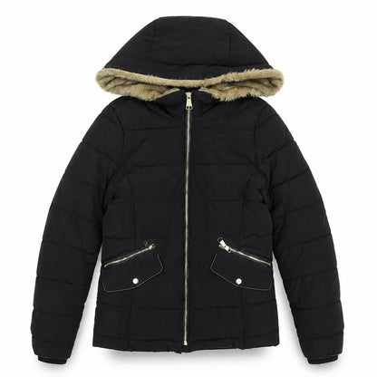 Trf Outerwear Womens Black Quilted Coat Size XS Zip