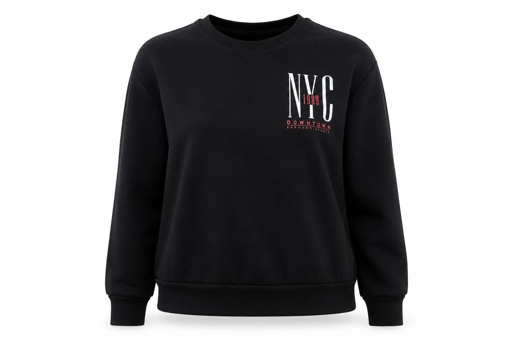 Primark Womens Black Polyester Pullover Sweatshirt Size 12 Pullover - NYC