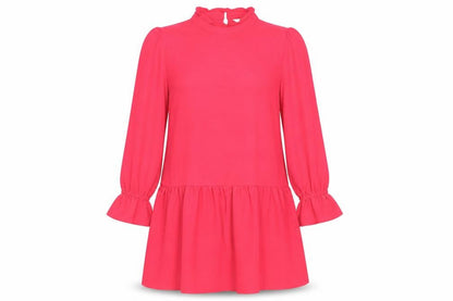 Very Womens Pink Polyester A-Line Size 10 Mock Neck Button