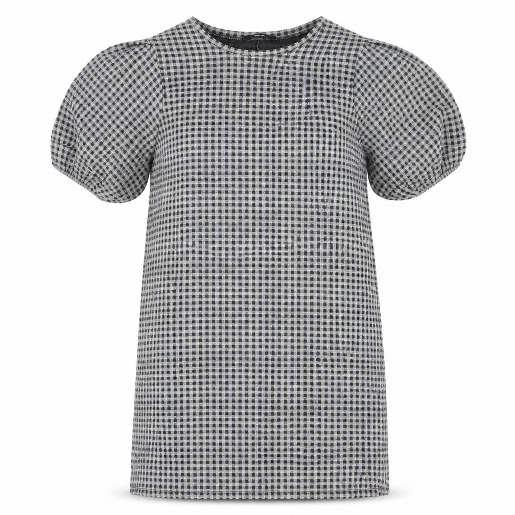 George Womens Grey Check Polyester Shift Size 14 Round Neck Pullover
