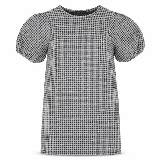 George Womens Grey Check Polyester Shift Size 14 Round Neck Pullover