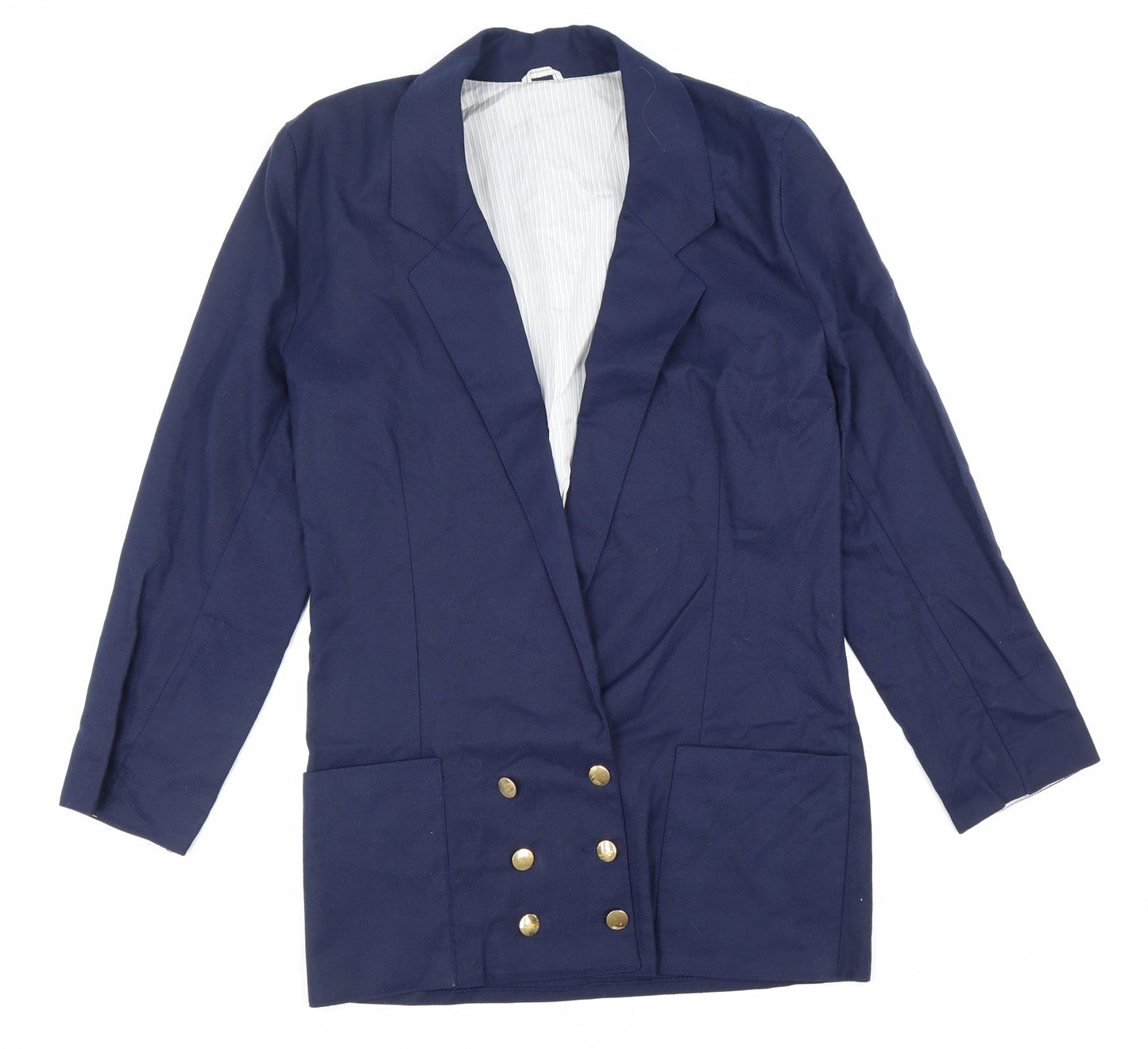 Top Notch Womens Blue Polyester Jacket Suit Jacket Size 6
