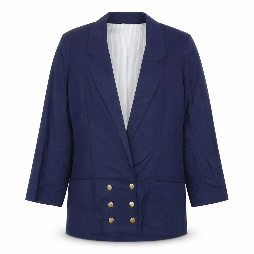 Top Notch Womens Blue Polyester Jacket Suit Jacket Size 6