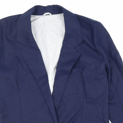 Top Notch Womens Blue Polyester Jacket Suit Jacket Size 6