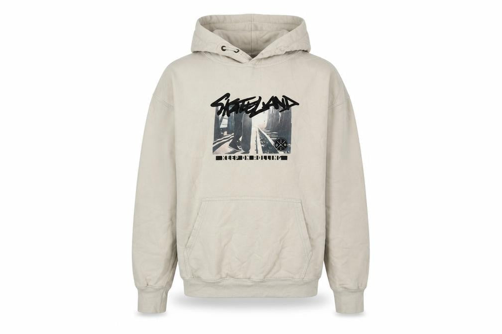 H&M Girls Beige Cotton Pullover Hoodie Size 14 Years Pullover - Skateland