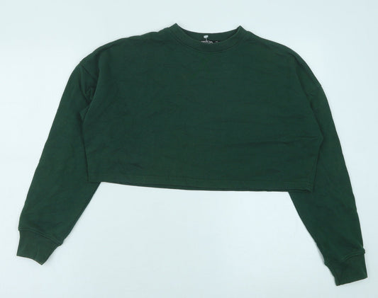 Nasty Gal Womens Green Polyester Pullover Sweatshirt Size 6 Pullover - Cropped