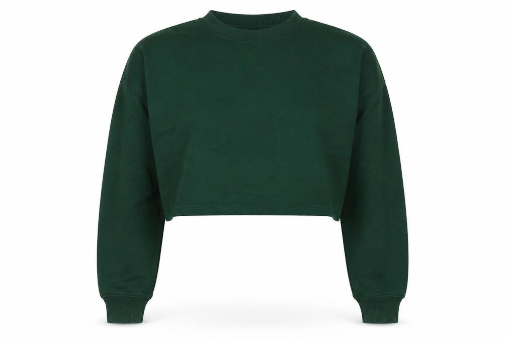 Nasty Gal Womens Green Polyester Pullover Sweatshirt Size 6 Pullover - Cropped