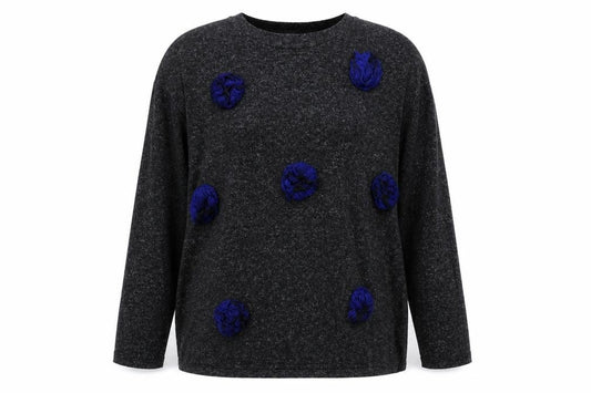 Zara Womens Grey Cotton Pullover Sweatshirt Size M Pullover