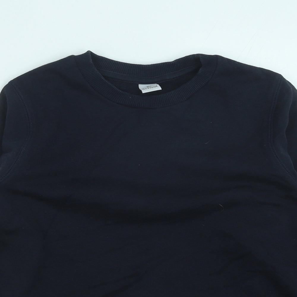 TU Boys Blue Cotton Pullover Sweatshirt Size 9 Years Pullover