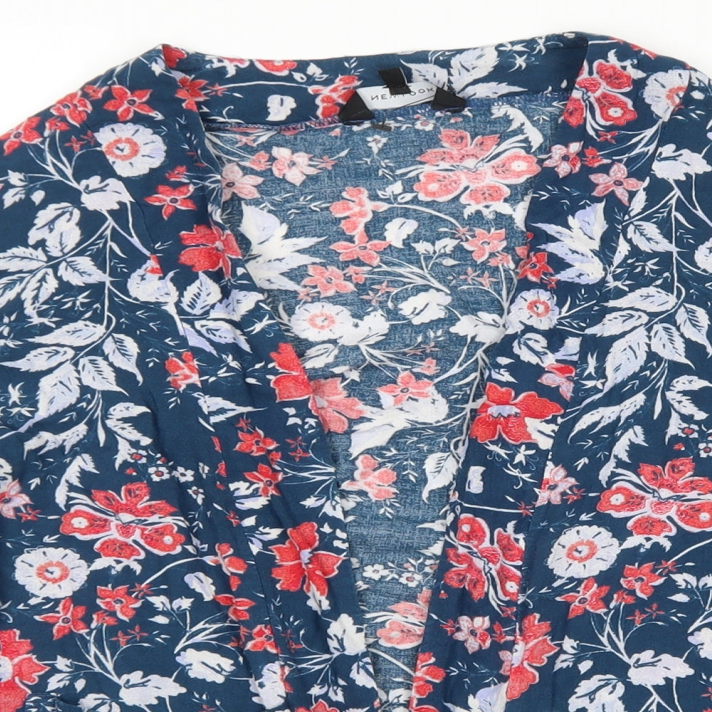 New Look Womens Multicoloured V-Neck Floral Viscose Cardigan Jumper Size 10