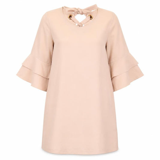 Primark Womens Pink Polyester A-Line Size 10 Round Neck Tie
