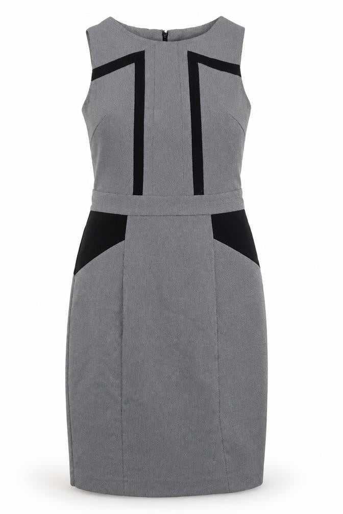 Atmosphere Womens Grey Polyester A-Line Size 10 Round Neck Zip