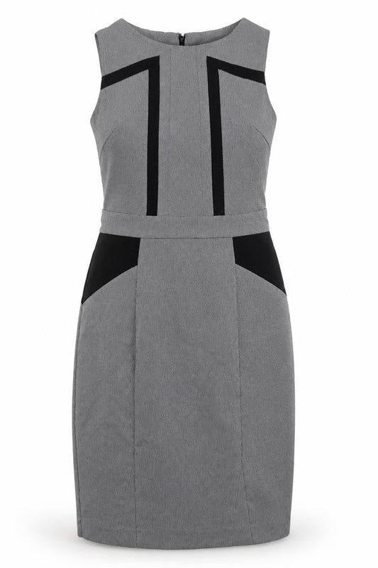 Atmosphere Womens Grey Polyester A-Line Size 10 Round Neck Zip