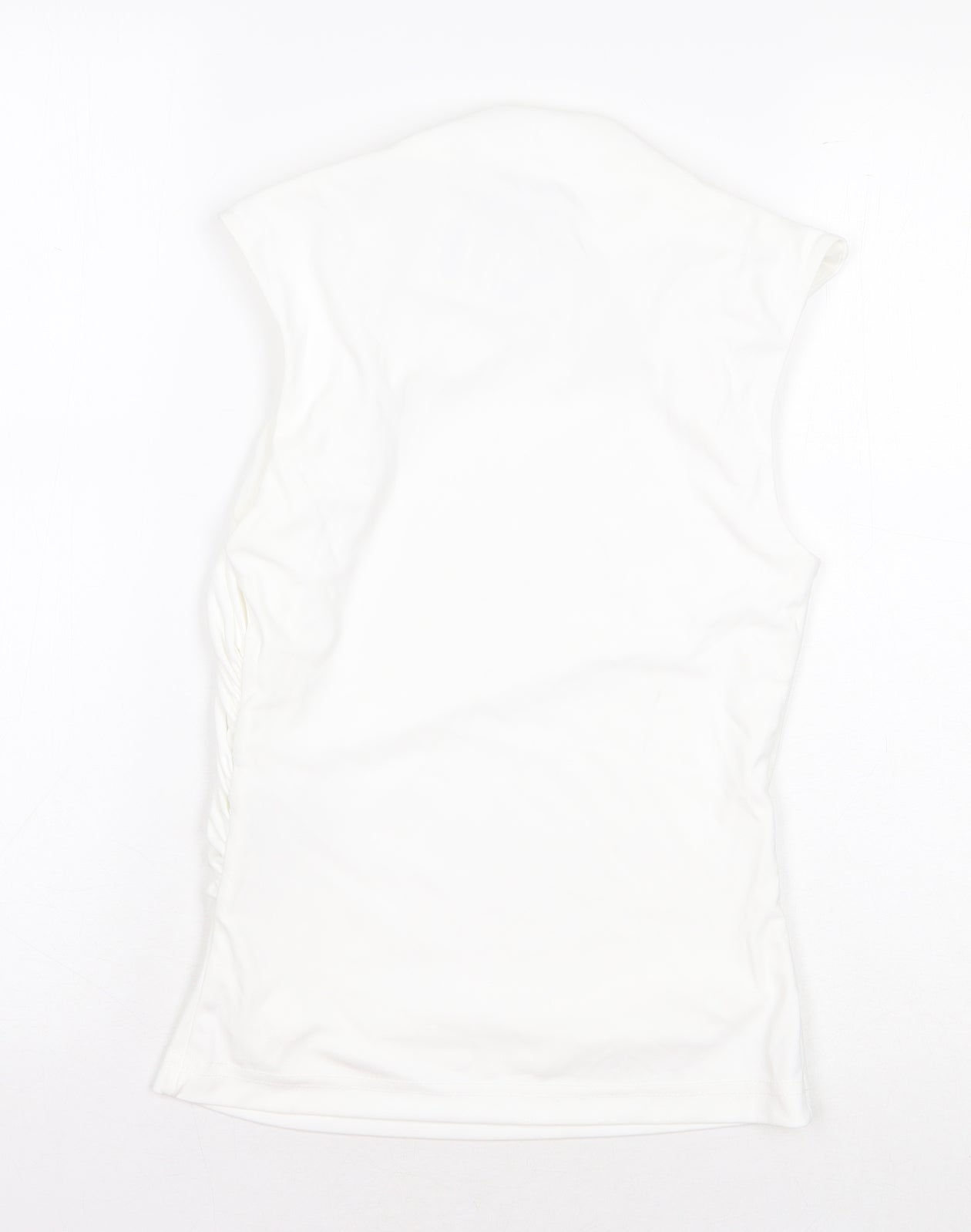 Zara Womens White Polyester Basic Blouse Size XS Mock Neck